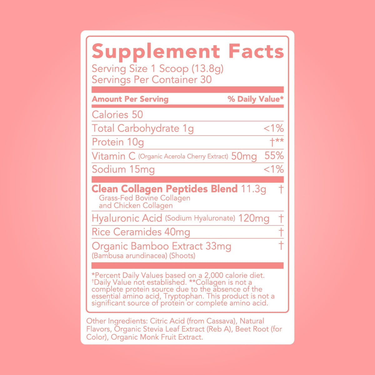 Collagen + Beauty Blend: Strawberry Colada (30 Serving)